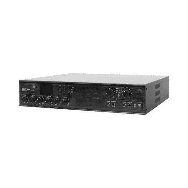 Amplificador Mezclador Matricial | 2 zonas | 240w por canal | 6 entradas | Receptor de medios