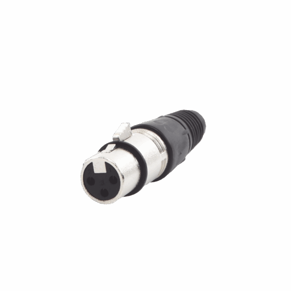 Conector XLR 3 Pines Hembra | Ideal para Conexiones de Micrófonos y Mezcladoras | Equipo de Audio Profesional
