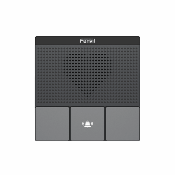Mini Intercomunicador Wi-Fi para hotelería, hospitales, con diseño elegante, PoE, 3 botones, 1 relevador integrado de salida y entrada.