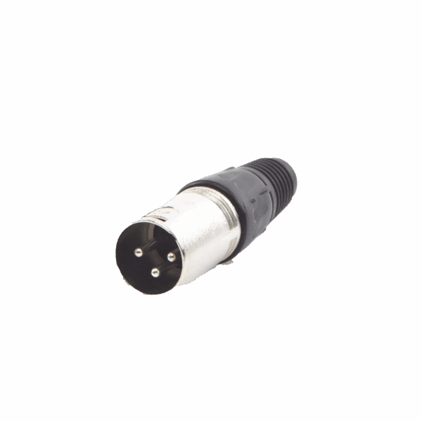 Conector XLR 3 Pines Macho | Ideal para Conexiones de Micrófonos, Mezcladoras | Equipo de Audio Profesional