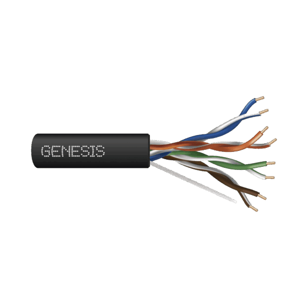 Bobina de Cable de 305 Metros UTP Cat6 RISER / Color Negro / UL, CMR SPNLS, Probado a 350 Mhz / Para Aplicaciones de CCTV, Redes de Datos, IP megapixel, Control RS485