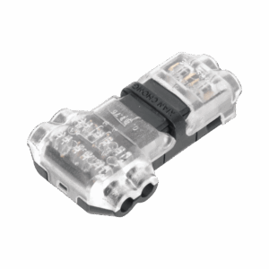 Conector en forma de T para 2 Contactos / Para una Conexión Rápida