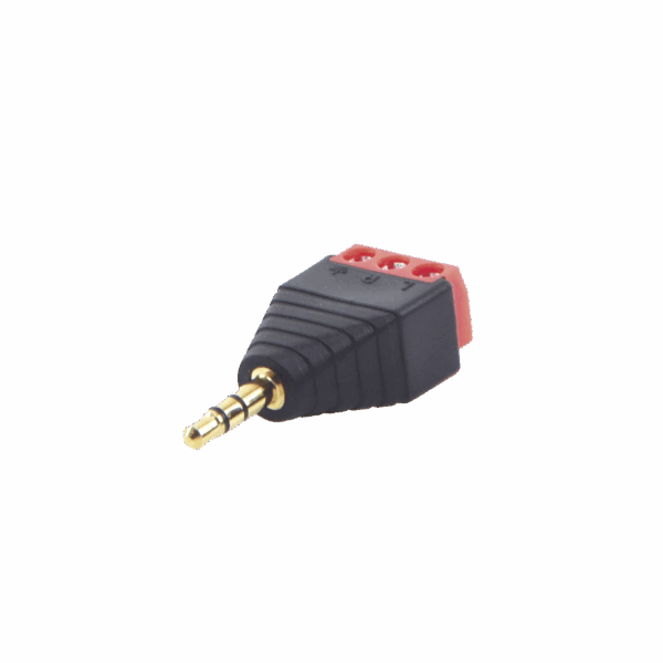 Conector de audio de 3.5mm macho a terminal de tornillo de 3 pines