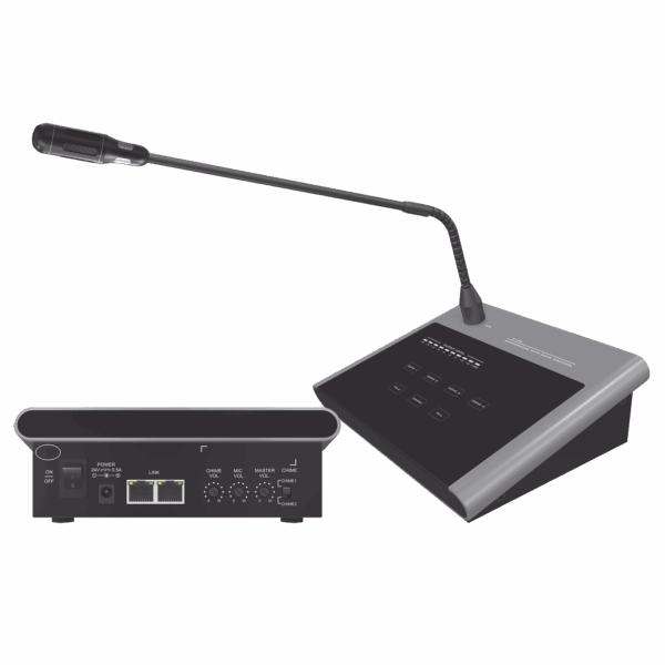 Microfono Remoto de 4 Zonas Para Sistema de Voceo Para Amplificadores SF4240UC y SF2240UC