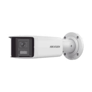 [FlexVu] [ PROTECCIÓN ACTIVA ] Bala IP Panorámica 4 Megapixel / 2 Lentes 2.8 mm (180°) / Imagen a Color 24/7 (ColorVu) / PoE / WDR 130° / IP67 / ACUSENSE / Luz Estroboscópica y Alarma Audible / 40 mts Luz Blanca / Micro SD
