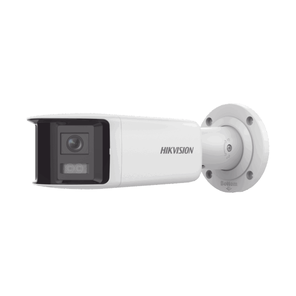 [FlexVu] [ PROTECCIÓN ACTIVA ] Bala IP Panorámica 4 Megapixel / 2 Lentes 2.8 mm (180°) / Imagen a Color 24/7 (ColorVu) / PoE / WDR 130° / IP67 / ACUSENSE / Luz Estroboscópica y Alarma Audible / 40 mts Luz Blanca / Micro SD