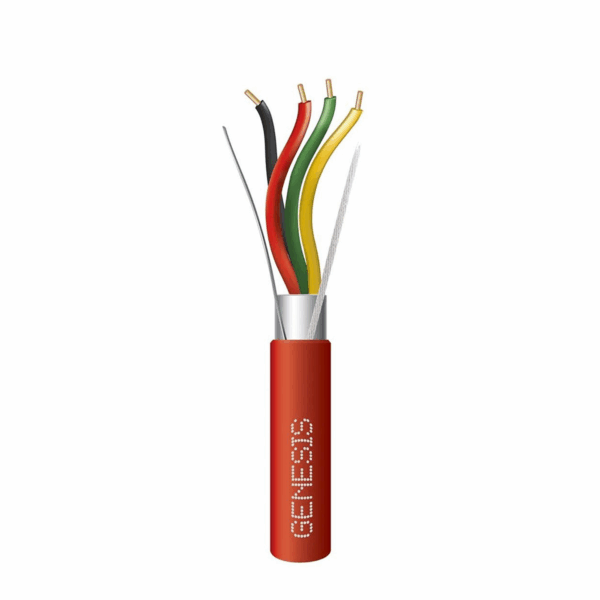 Bobina de 305 Metros de Alambre / 4 x 16 AWG / BLINDADO / Plenum / Tipo FPLP / Color Rojo / Para Aplicaciones en Sistemas de Detección de Incendio y Sistemas de Evacuación