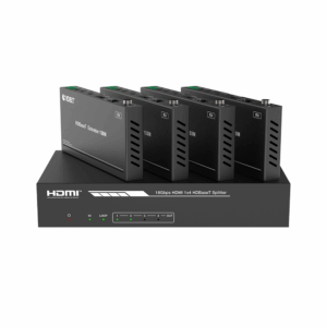 Splitter mas Extensor de Video | 1×4 | ProAV | HDBaseT™ | 120m en 4K@60Hz | 150m en 1080p@60Hz | Cat6/6a/7 | Gestión Avanzada EDID | Control IR y RS232 | PoC | Salida de Audio