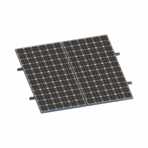Kit De Minirieles Para Panel Solar Arreglo 1X2 Para Instalación Plano En Lámina
