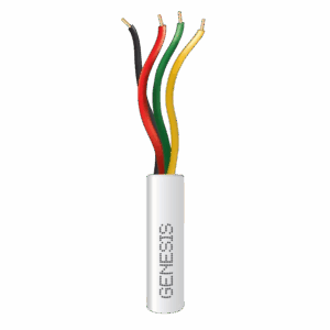 Bobina de 305 Metros / Alambre de Cobre / 4 x 22 AWG / Riser / Color Blanco / Para Aplicaciones de Alarmas de Intrusión / Sistemas de Automatización.