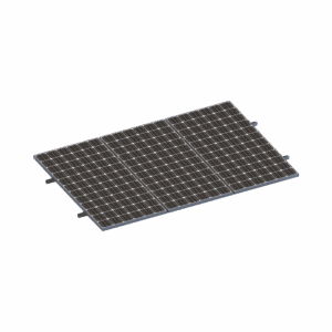 Kit De Minirieles Para Panel Solar Arreglo 1X3  Para Instalación Plano En Lámina