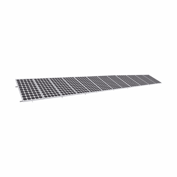Montaje para Panel Solar, Riel "8" de 5400mm para Módulos con Espesor de 35mm, Velocidad de Viento Máx. 136km/h (20° a 45°)