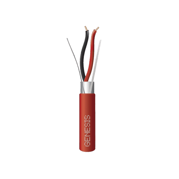 Bobina de Alambre 152 Metros / 2 x 16 AWG Blindado / PLENUM / Para Alarmas de Incendio