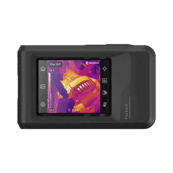 POCKET-E - Cámara Termográfica Portátil Lente Térmico 1.35 mm (96 x 96) pixeles / Lente Optico (640 × 480) / WiFi / IP54 / Memoria interna 4 Gb / Hasta 4 Horas de Funcionamiento Continuo