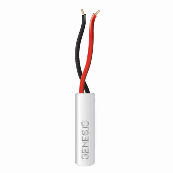 Bobina de 305 Metros / Alambre de Cobre 2 x 22 AWG / Tipo Alarmas CMR-CL3R / Riser / Color Blanco / Para Aplicaciones de Alarmas de Intrusión / Automatización