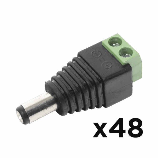KIT DE 48 CONECTORES MACHO JR52 PARA ALIMENTACIÓN A 12 Vcc