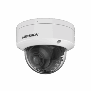 Domo IP 4 Megapixel / Lente Mot. 2.7 – 13.5 mm / Dual Light (40 mts IR + 40 mts Luz Blanca ) / SSD Integrado 1 TB / 2 Micrófonos Integrados / Alarmas I/O / IP67 / IK10 / WDR 130 dB / PoE + / AcuSense / DarkFighter S / Micro SD