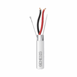 Bobina de 152 Metros de Cable / 2 x 16 AWG / BLINDADO / PLENUM / Color Blanco / Para Aplicaciones de Audio, Seguridad y Control