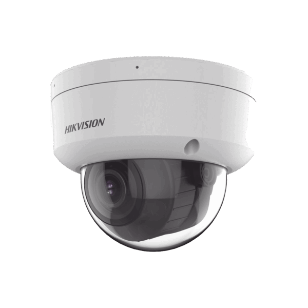 [Smart Hybrid Light + Micrófono Doble] Domo IP 8 MP (3840×2160) / Lente Mot. 2.8-12 mm / Smart IR + Blanco (40 m) / ACUSENSE / Exterior IP67 / IK10 / WDR 120 dB / PoE 802.3af / ONVIF / Alarmas I/O / Micro SD / Metal / ACUSEARCH