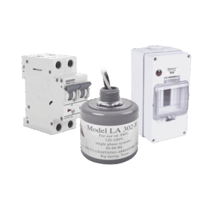 Kit de Centro de Carga Para Corriente Alterna, Breaker de hasta  400 Vca de 32 A con Supresor de Picos Transitorios.