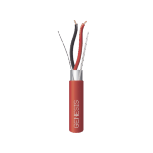 Bobina de 305 Metros de Alambre / 2 x 18 AWG / Riser / BLINDADO / Tipo FPLR / Color Rojo / Para Aplicaciones en Sistemas de Detección de Incendio y Sistemas de Evacuación