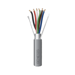 Bobina de 305 Metros de Cable / 6 x 22 AWG Blindado / Riser / Color Gris / Para Aplicaciones de Audio, Seguridad y Control