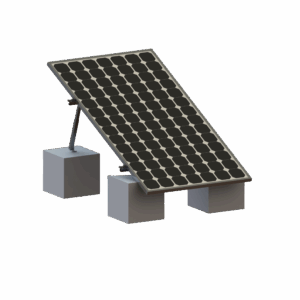 Montaje para Panel Solar, Riel “8” de 1400mm para Módulos con Espesor de 35mm, Velocidad de Viento Máx. 136km/h (20° a 45°)
