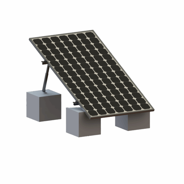 Montaje para Panel Solar, Riel "8" de 1400mm para Módulos con Espesor de 35mm, Velocidad de Viento Máx. 136km/h (20° a 45°)