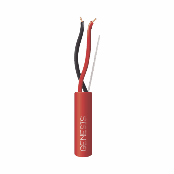 Bobina de 152 Metros de Alambre / 2 x 18 AWG / Riser / Resistente al Fuego / Color Rojo / Tipo FPLR- CL3R - C(UL) -FT4 / Para Sistemas Contra Incendio o Sistemas de Evacuación