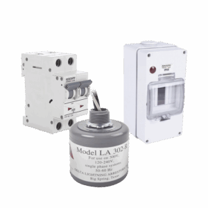 Kit de Centro de Carga Para Corriente Alterna, Breaker de hasta  400 Vca de 40 A con Supresor de Picos Transitorios.