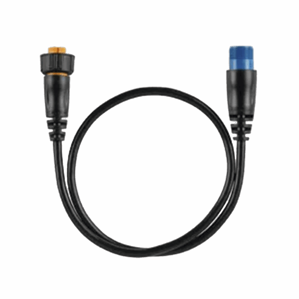 Cable adaptador para conectar un transductor de 8 pines con XID a un puerto de sonda de 12 pines a un dispositivo náutico compatible.