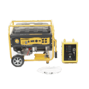 Generador a Gasolina / Planta de Emergencia con Encendido Automático, 6.5KW, 220Vac 2 Fases, Jaula con Ruedas para Fácil Traslado
