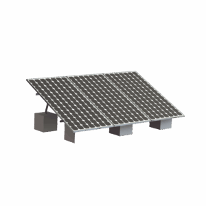 Montaje para 3 Panel Solar, Riel “8” de 4050mm para Módulos con Espesor de 35mm, Velocidad de Viento Máx. 136km/h (20° a 45°)