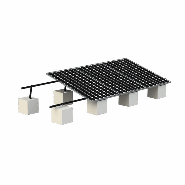 Montaje para Panel Solar, Riel "8" de 5400mm para Módulos con Espesor de 30-35mm, Velocidad de Viento Máx. 136km/h (20° a 45°) Con Anodizado Negro