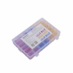 Juego de 580 pzas. Terminales Variadas con Forro y Caja de Almacenamiento.