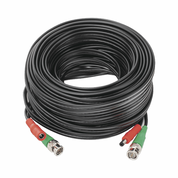 Cable coaxial ( BNC RG59 ) + Alimentación / SIAMÉS / 20 Metros / 100 % COBRE / Para Cámaras 4K  / Uso interior y exterior