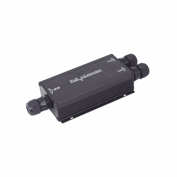 Extensor PoE/ 100 Metros / Intemperie (IP66) / 60 Watts / 1 puerto @ 2 salidas a 30 W  / No requiere fuente de alimentación adicional