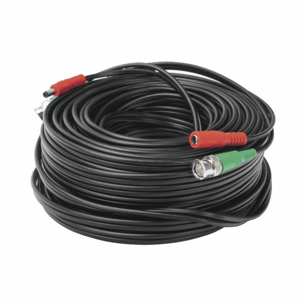 Cable coaxial ( BNC RG59 ) + Alimentación / SIAMÉS / 30 Metros / 100 % COBRE / Para Cámaras 4K  / Uso interior y exterior