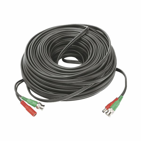Cable coaxial ( BNC RG59 ) + Alimentación / SIAMÉS / 50 Metros / 100 % COBRE / Para Cámaras 4K  / Uso interior y exterior