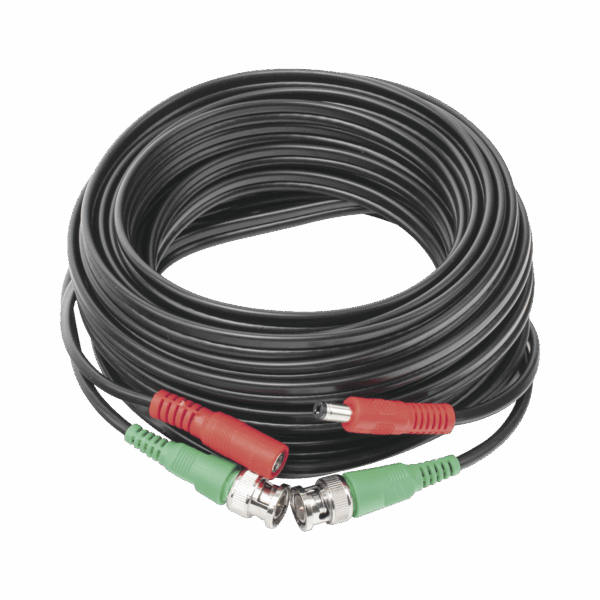Cable coaxial ( BNC RG59 ) + Alimentación / SIAMÉS / 10 Metros / Aleación Cobre + Aluminio CCA / Para Cámaras 4K  / Uso interior y exterior