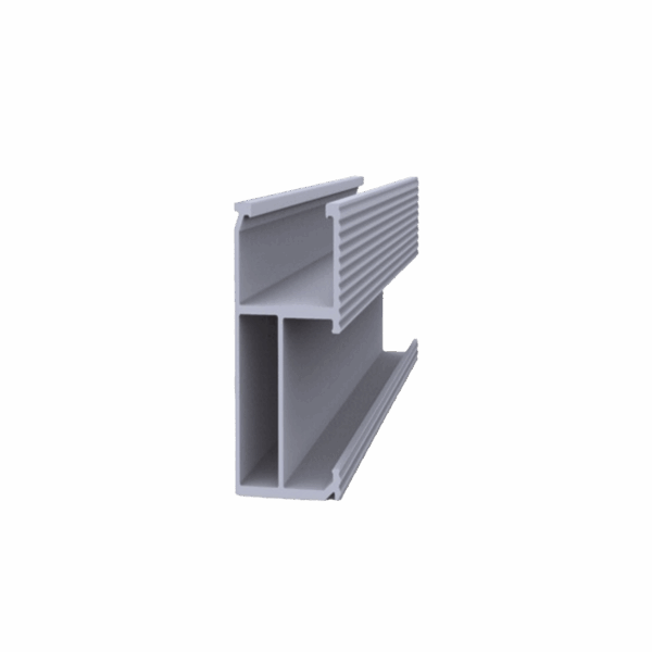 Riel 8 para montaje de módulos fotovoltaicos de aluminio anodizado de 4050mm.