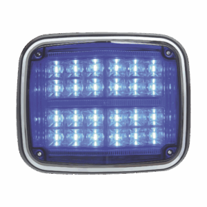 Luz de advertencia de 8 X 6″, Color Azul, SAE,  IP67, Ideal para Ambulancias