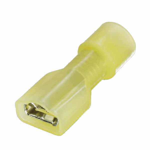 Terminal hembra aislada completa / para cables 12-10 AWG / Para baterías con terminal F1 / Paquete de 25 piezas