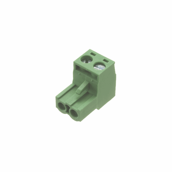 Conector terminal de alimentación de 2 pines en color verde (EPO)