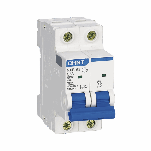 Pastilla para Riel Din, 2 Polos, 32 Amp, Vca:110/415v, 6kA, Catálogo: NXB632PC32, Serie: NXB-63.