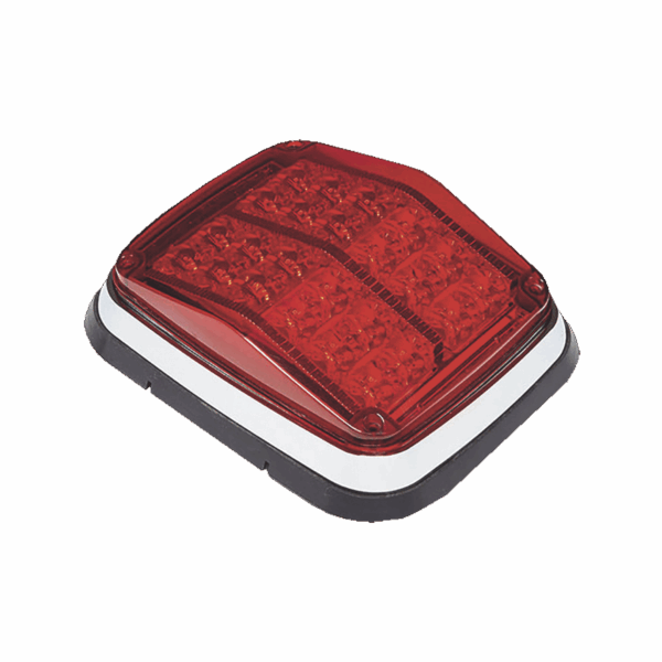Luz de advertencia de 8 X 6", Color Rojo, SAE,  IP67, Ideal para Ambulancias