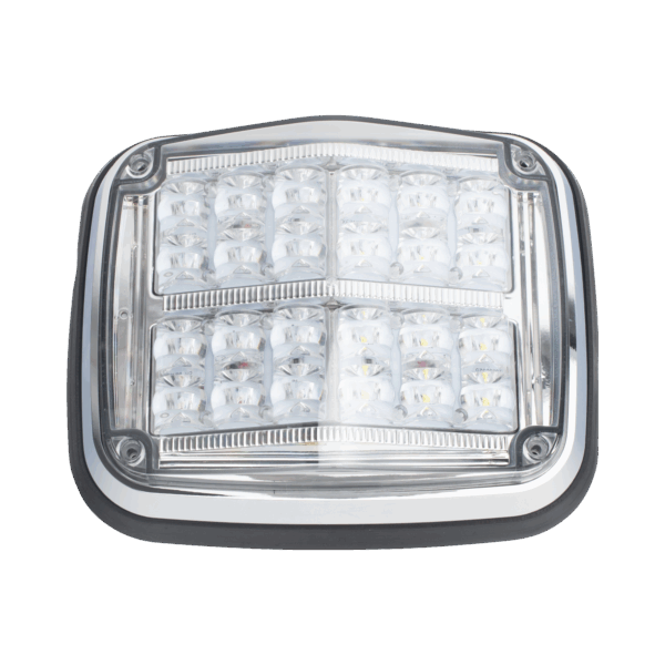 Luz de advertencia de 8 X 6", Color Rojo / Claro, SAE,  IP67, Ideal para Ambulancias