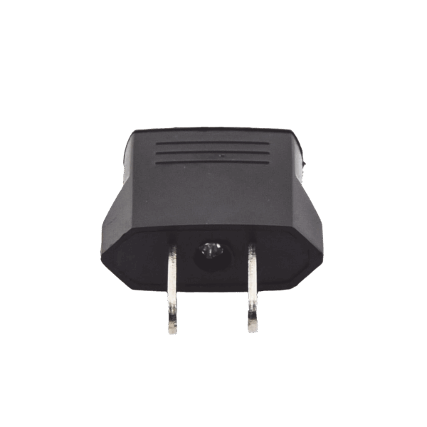 Adaptador de enchufe europea a americano, Calidad PREMIUM @ 6 A ; 110 - 250 Vca