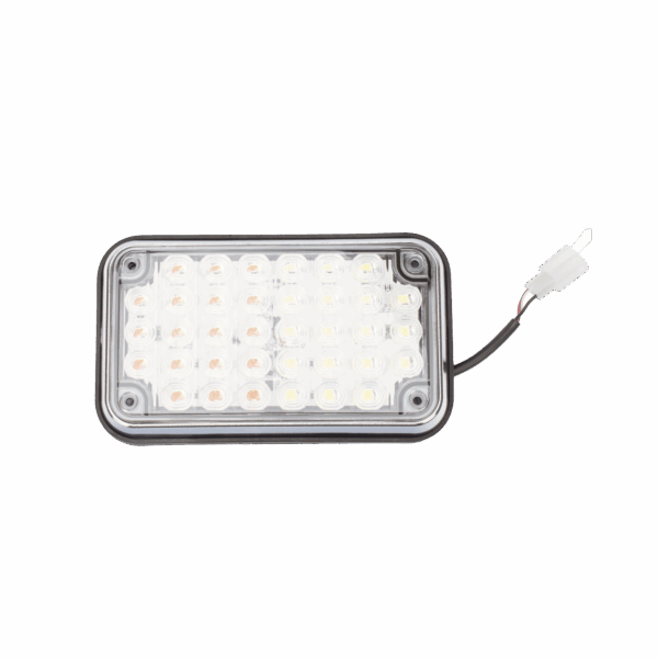 Luz de Advertencia de 6X4", Bicolor Rojo/Claro, Ideal para Ambulancias