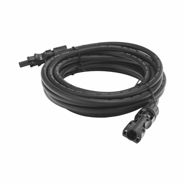 Cable Fotovoltaico 2.5 m, Negro, Calibre 10 AWG con Terminales MC4 en Ambos Extremos